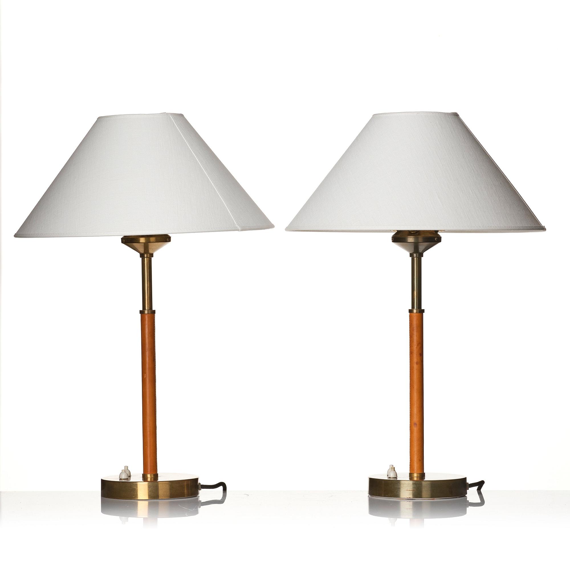 Bertil Brisborg, & Åke Hultgren (Sweden 1931-2013), a pair of table lamps, model "2043", Nordiska Kompaniet 1940-50s.