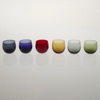 SNAPS- och COCKTAILGLAS, 18 st, modell 2702 och "Marja" 2745, Saara Hopea, Notsjö Nuutajärvi 1950-60-tal.