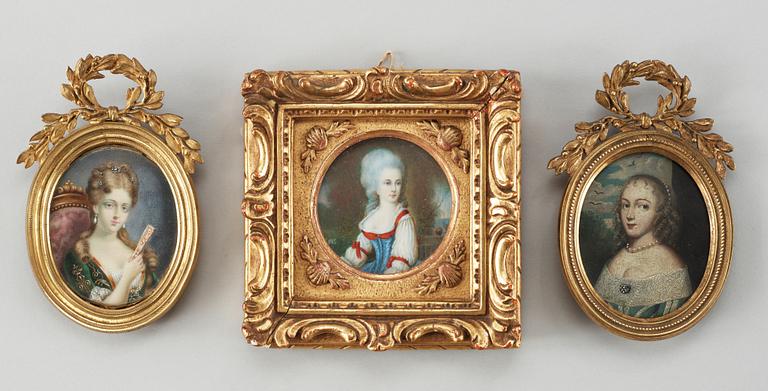 Three miniatures.