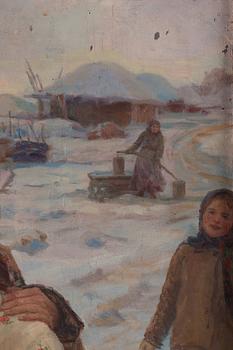 Feodor (Fedot) Vasilievich Sychkov, Winter scene with three friends.