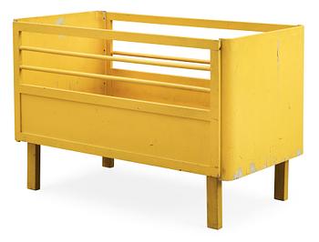 48. A lacquered plywood baby cot, attributed to Aino Aalto, probably 1940's.