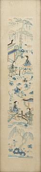 A Chinese silk embroidery, late Qing dynasty / around 1900.