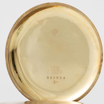 Pocket watch, 14K gold, hunter, 51 mm.