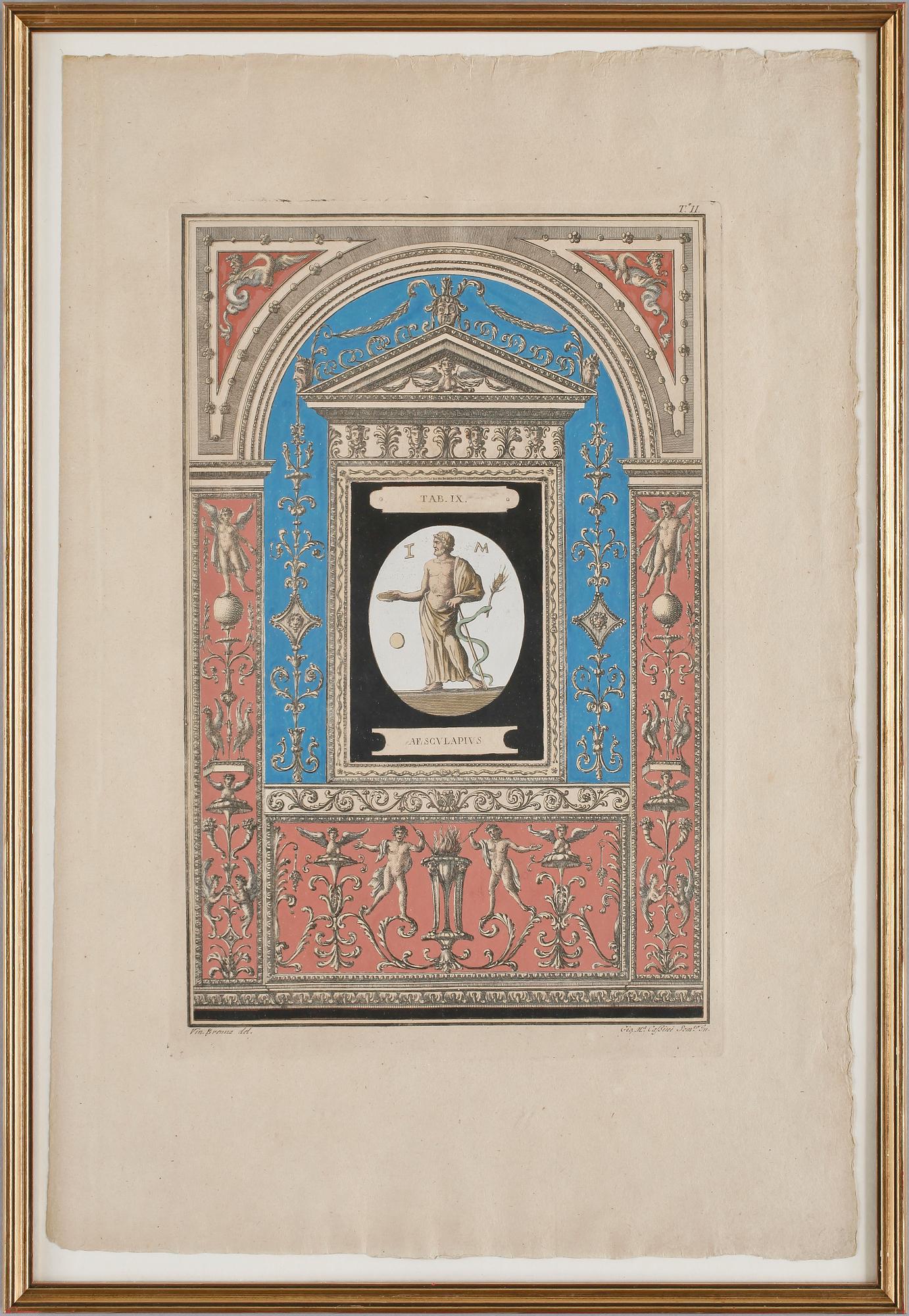 GRAVYRER, 3 st, bl.a. efter Blondel och Cuvilliés, 1700/1800, bl.a.Frankrike.