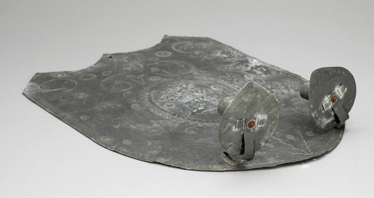 LJUSPLÅT, plåt, barockstil, sent 1800-tal.