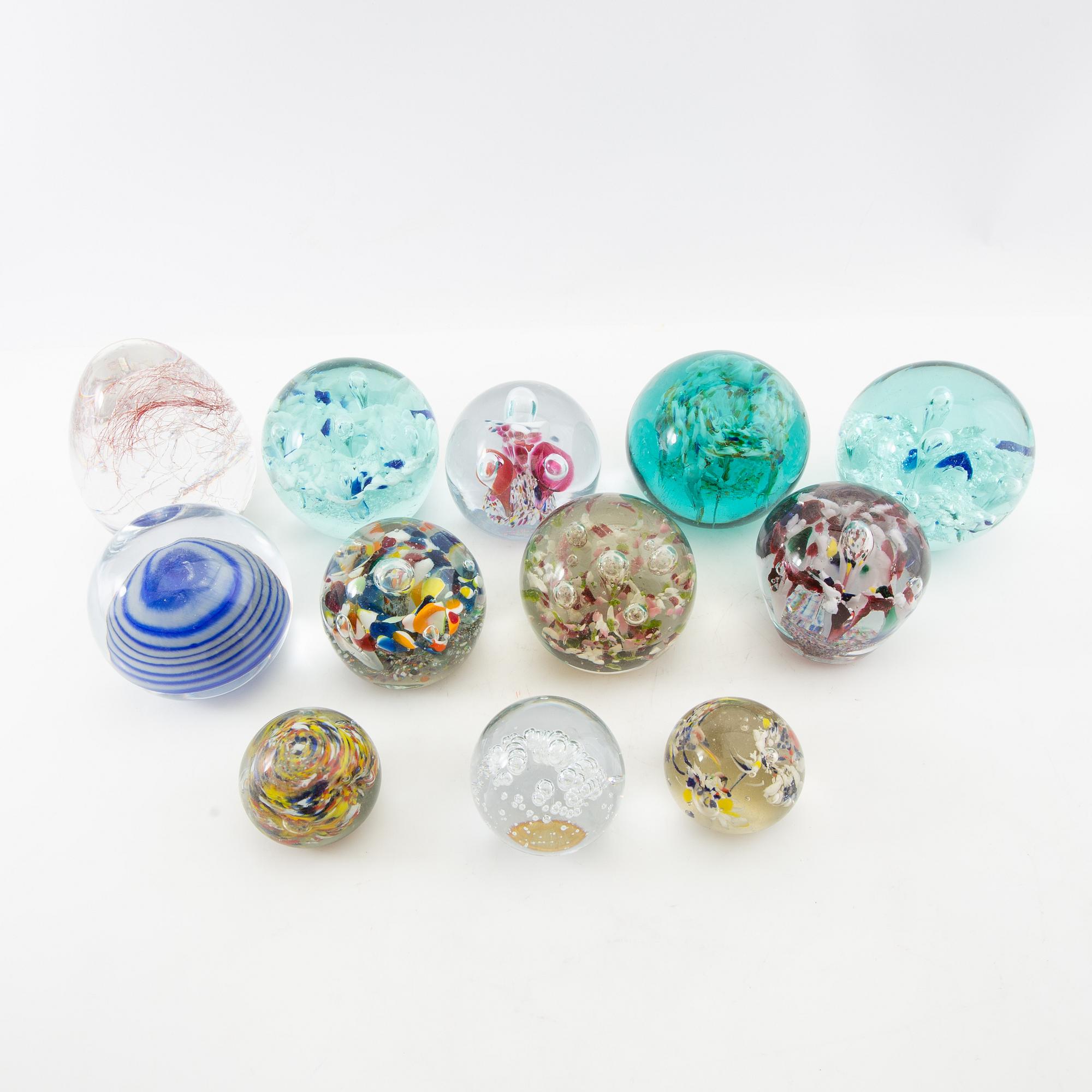 Brevpressar 12 st 1900-tal glas.