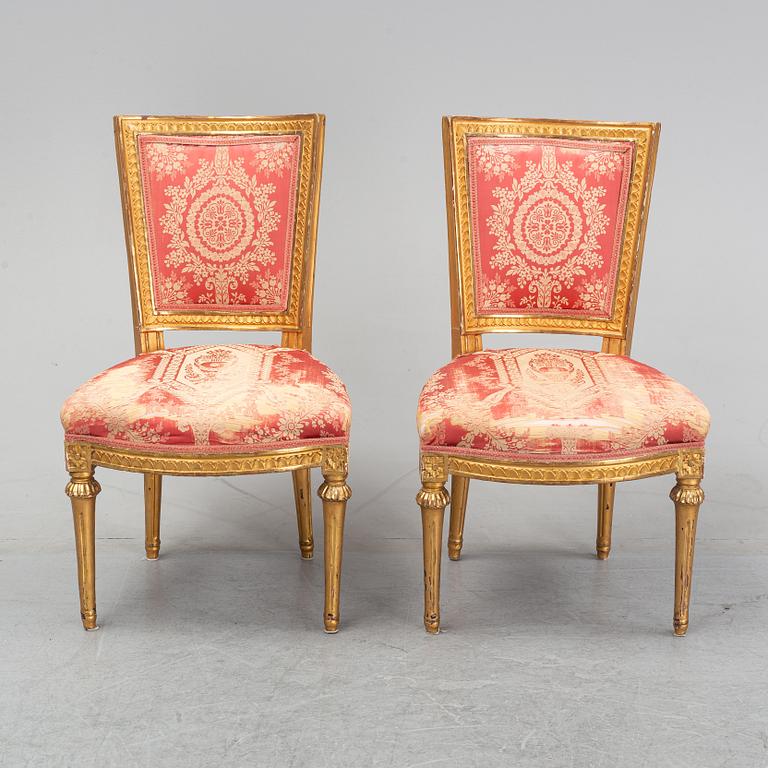 A pair of Gustavian chairs, second half of the 18th Century.