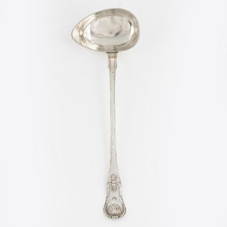 A Swedish Silver Ladle, mark of Gustaf Folcker, Stockholm 1851.