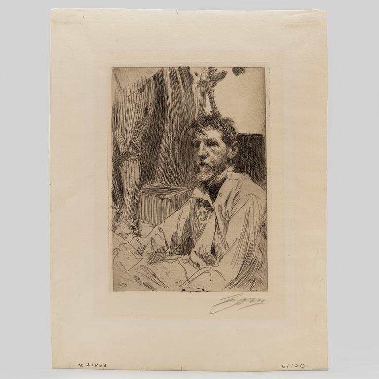 ANDERS ZORN, etching, 1897, state I of II, signed in pencil.