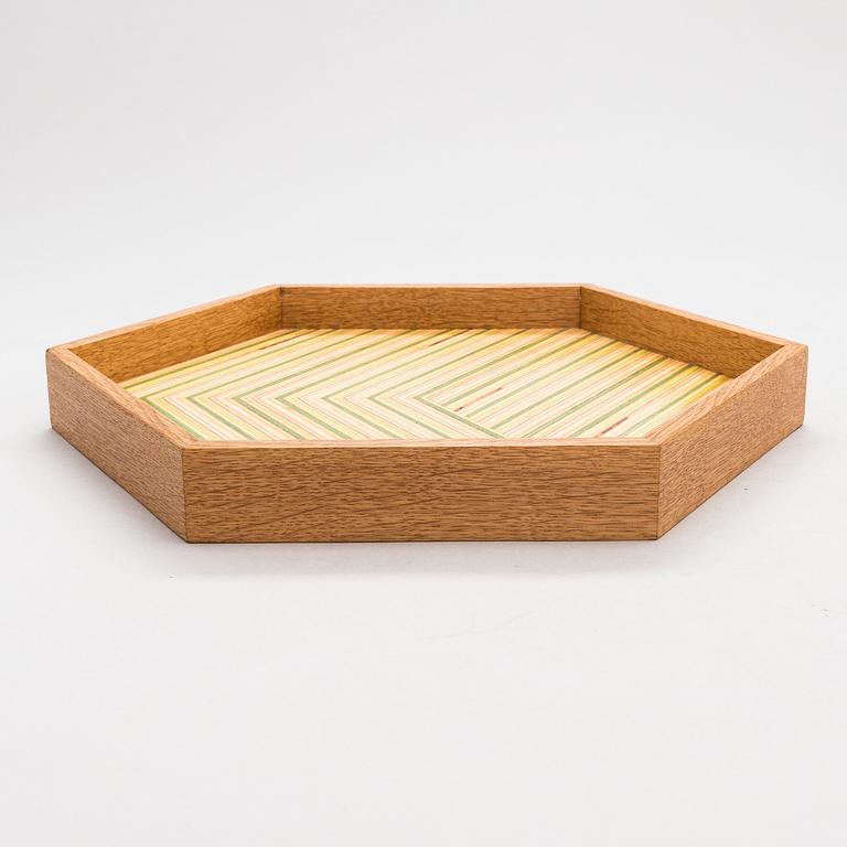 ALEKSI PUUSTINEN, 'Hexagon Tray', signed.