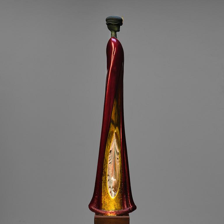 Kjell Engman, a unique glass sculpture 'Nobelman', Kosta Boda, Sweden.
