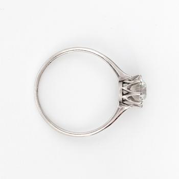 A ca 0.95 ct old-cut diamond ring. Quality circa I/SI.