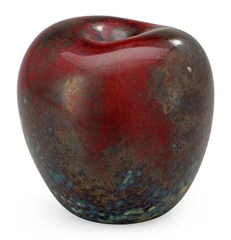 A Hans Hedberg faience apple, Biot, France.