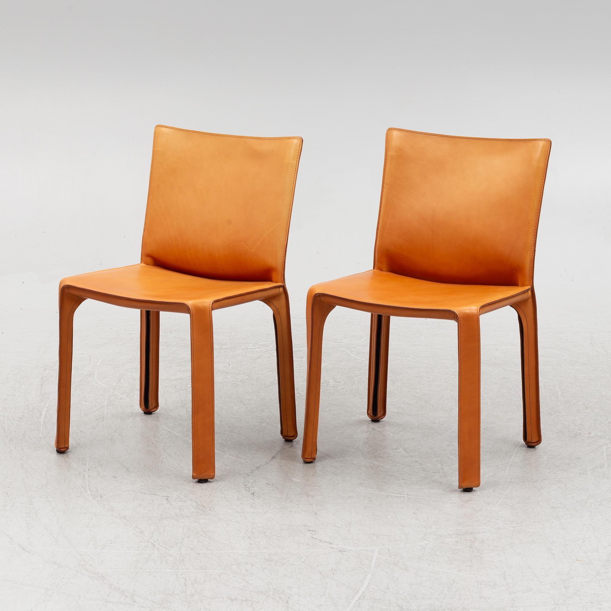 Mario Bellini, stolar, 8 st, modell "412 CAB", Cassina, Italien.
