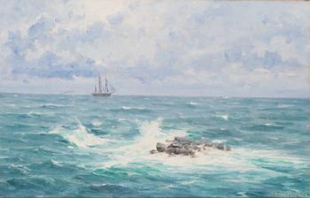 Woldemar Toppelius, olja på duk, signerad.