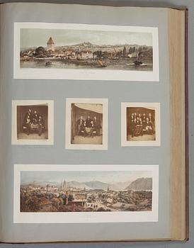 The pictorial travel journey (scrapbook) of Roger Björnstjerna's (1827-1910) Grand tour in Europe 1857-1859.