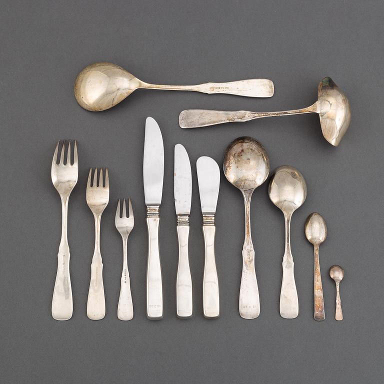 A swedish silver cutlery service, model 'Uppsala', Eric Löfman, MGAB.(71 pieces).
