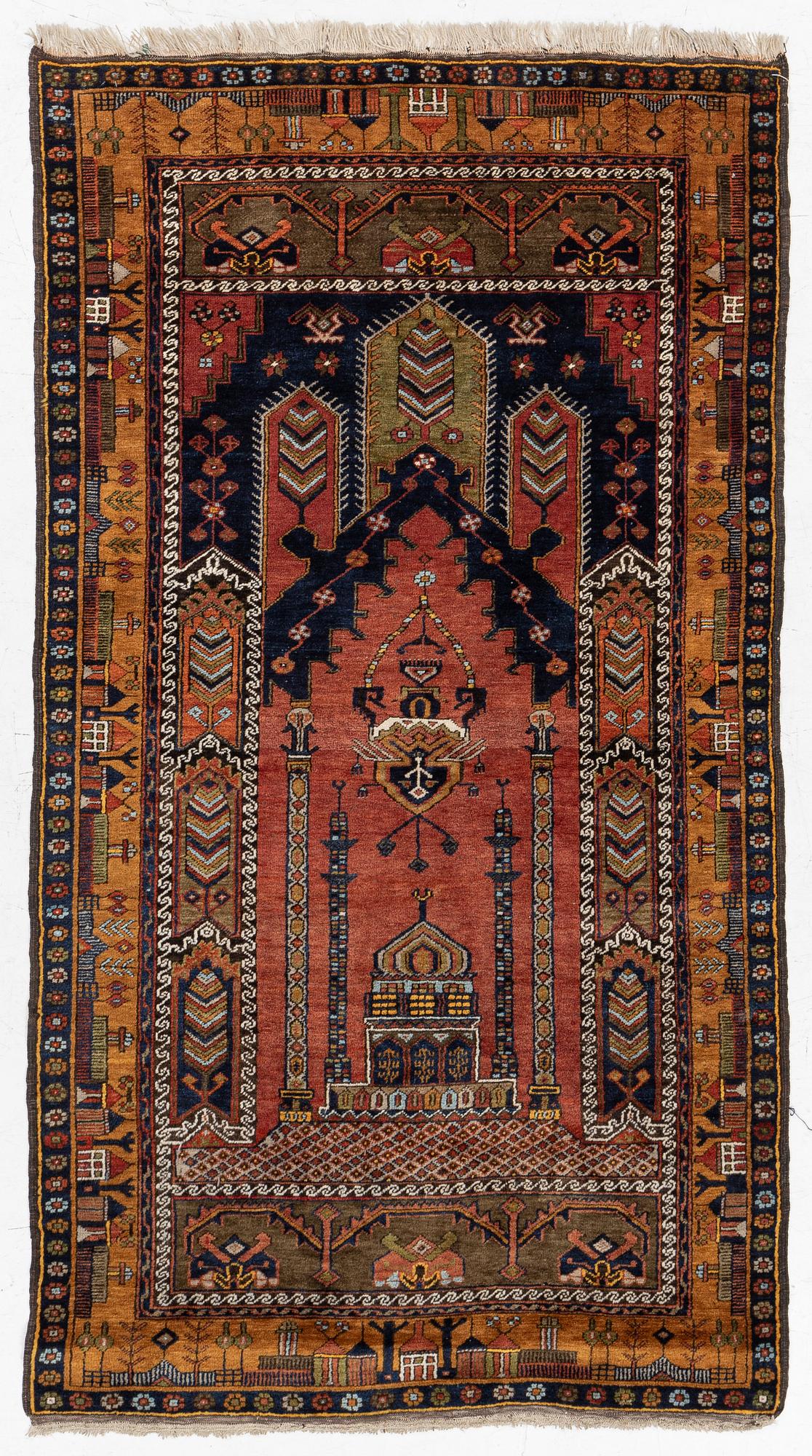 Matta, semiantik Yahyali, Kayseri området, ca  208 x 115 cm.