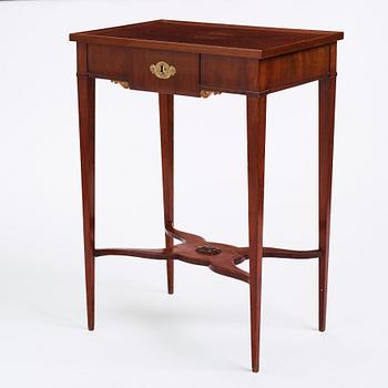 An Empire mahogny table by Johan Öman Stockholm 1815-33.