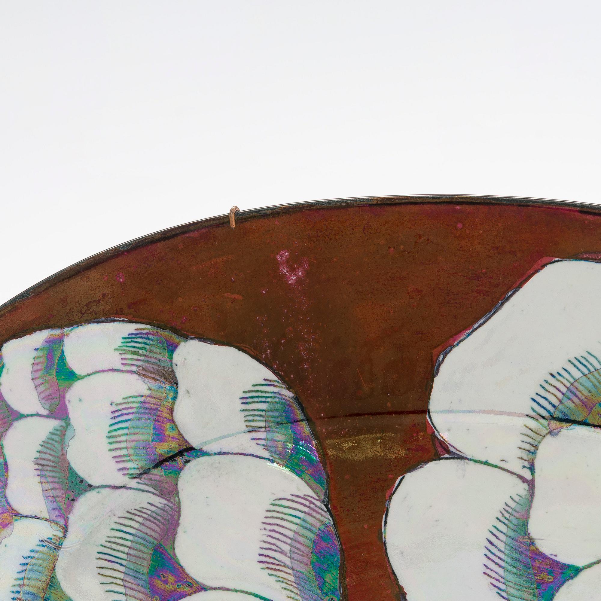 Birger Kaipiainen, a decorative stoneware dish, signed Kaipiainen, Arabia.