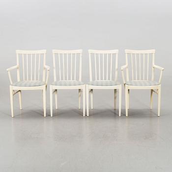 A dining group of 7 pieces by Carl Malmsten for Bodafors from the second half of the 20th century.