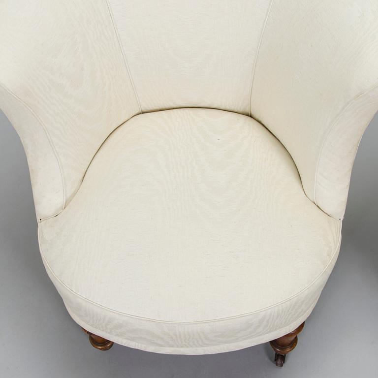 A pair of armchairs, late 19th century.