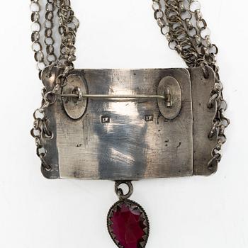 A Swedish silver neck clasp, mark probably of Johan Fagerberg, Karlskrona circa 1820.