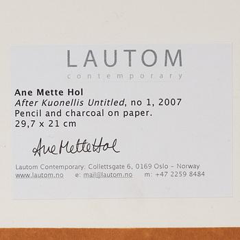 Ane Mette Hol, "After Kuonellis Untitled, no 1-2".