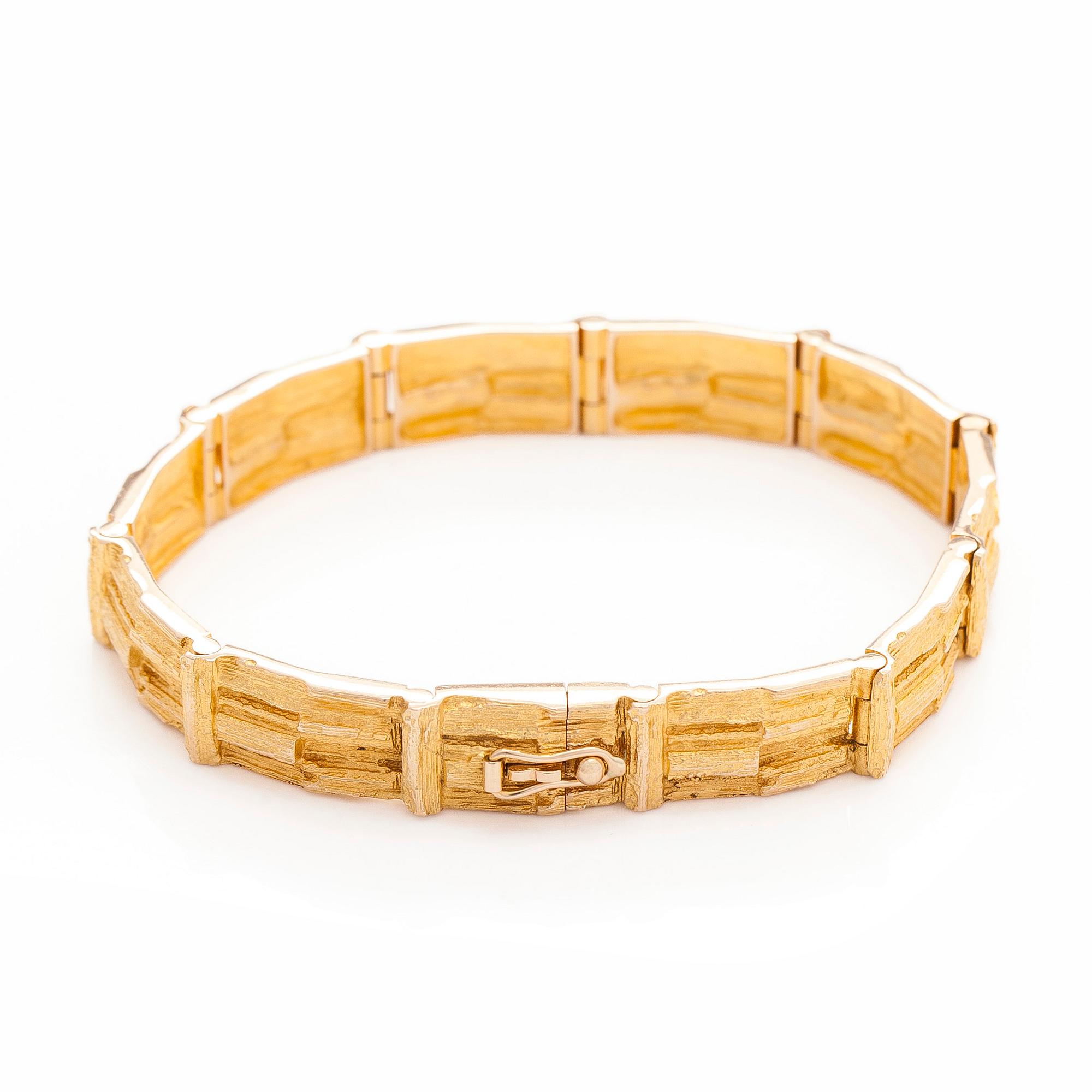 Björn Weckström, a 14K gold 'Cascade' bracelet for Lapponia 1974.