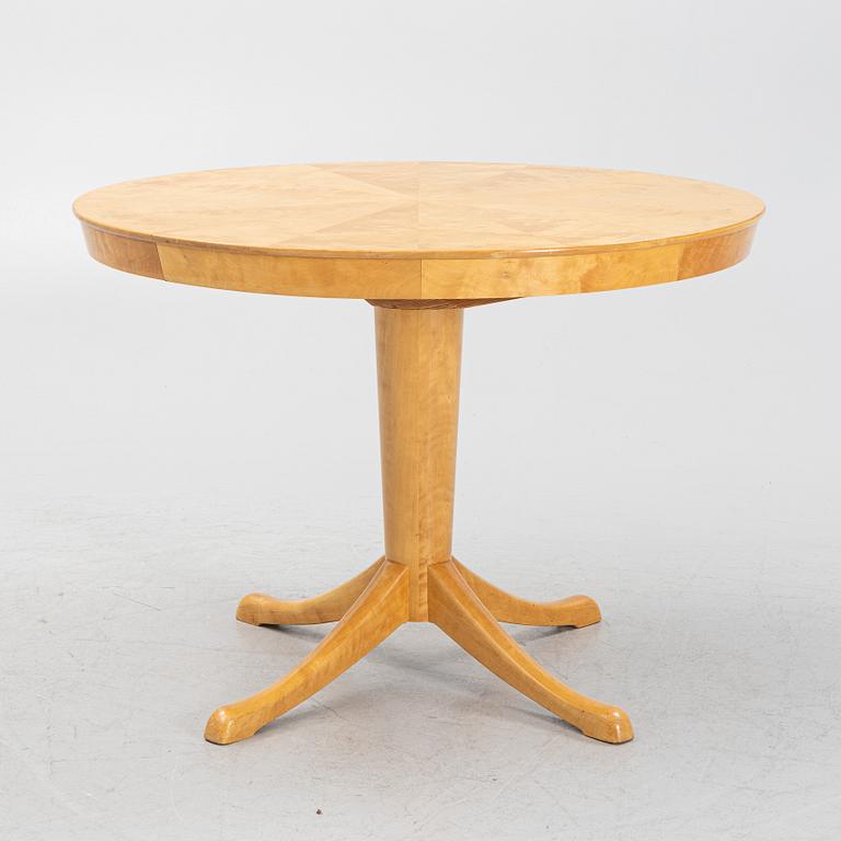 Axel Larsson, a birch Swedish Modern dining table, SMF (Svenska Möbelfabrikerna Bodafors).