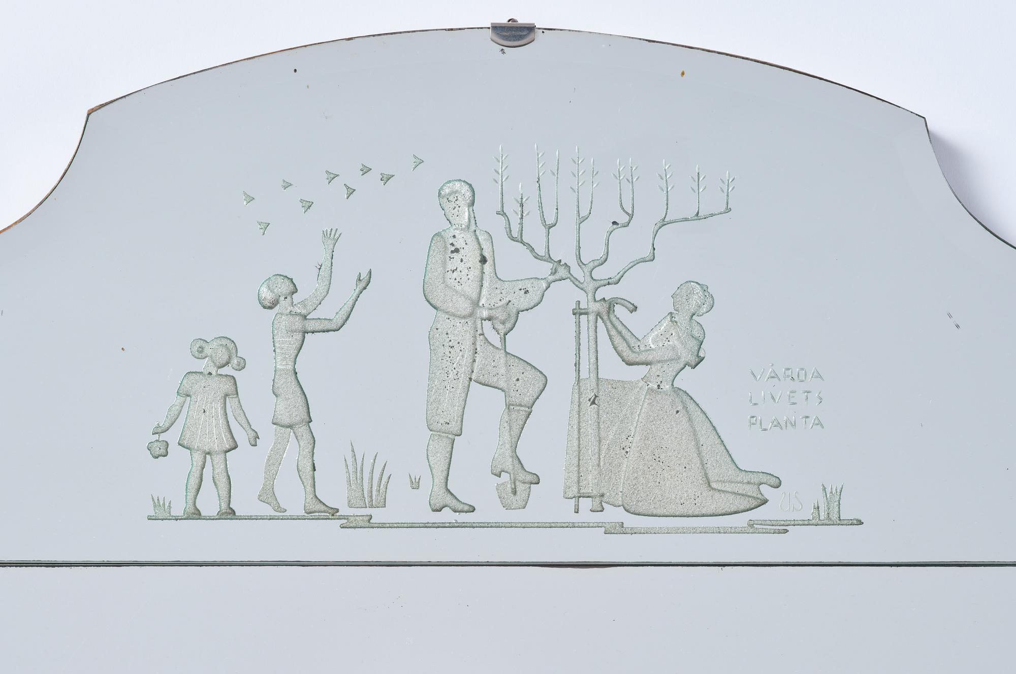 Ulla Fogelklou-Skogh, spegel, 1930-tal.