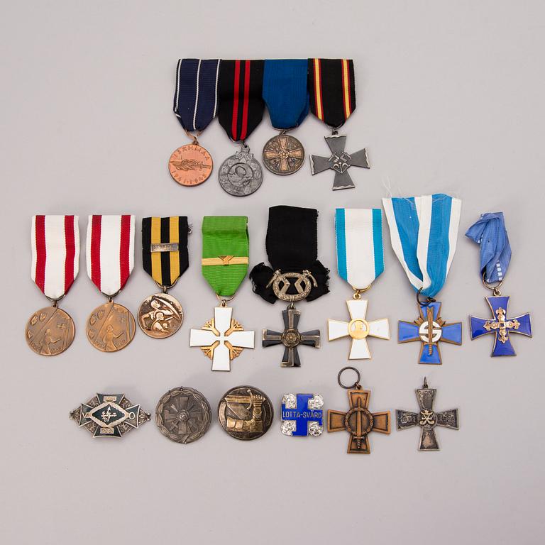 Set of Finnish medals, first/second half of 20th Century.