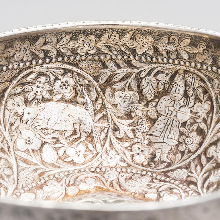 A mid-19th Century Tbilisi silver bowl, unknown master, assay master Egor Blomberg, Tiflis, 1852.