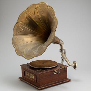 A The Steelhouse gramophone, early 20th Century.