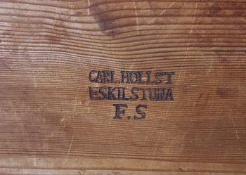 FÄLLBORD, sign Carl Hollst, Eskilstuna FS.(1787-1830).