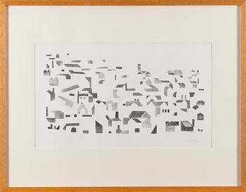 TEUVO-PENTTI PAKKALA, litografia, signeerattu ja päivätty -63, numeroitu 12/25.