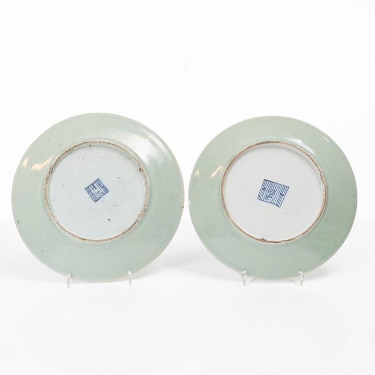 A set of 25 Canton famille rose dishes, 19th century.