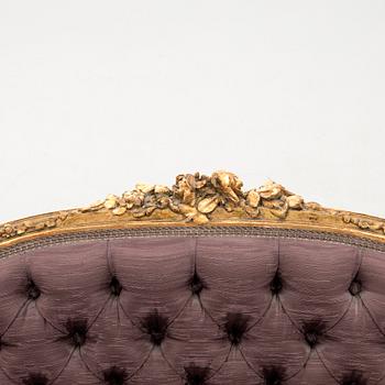 Sofa: Louis XV style, first half of the 20th century.