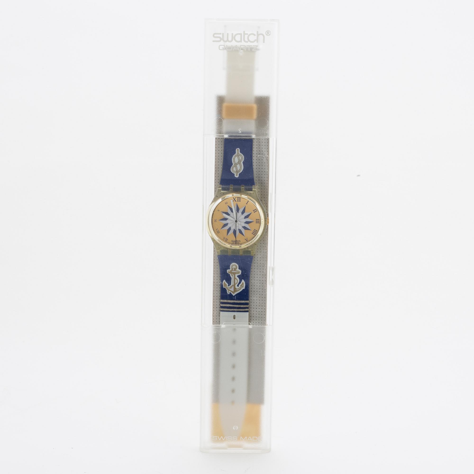 Swatch, Blue Anchorage, wristwatch, 34 mm.