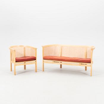 Rud Thygesen & Johnny Sörensen sofa and armchair "Kongeserien" late 20th century.