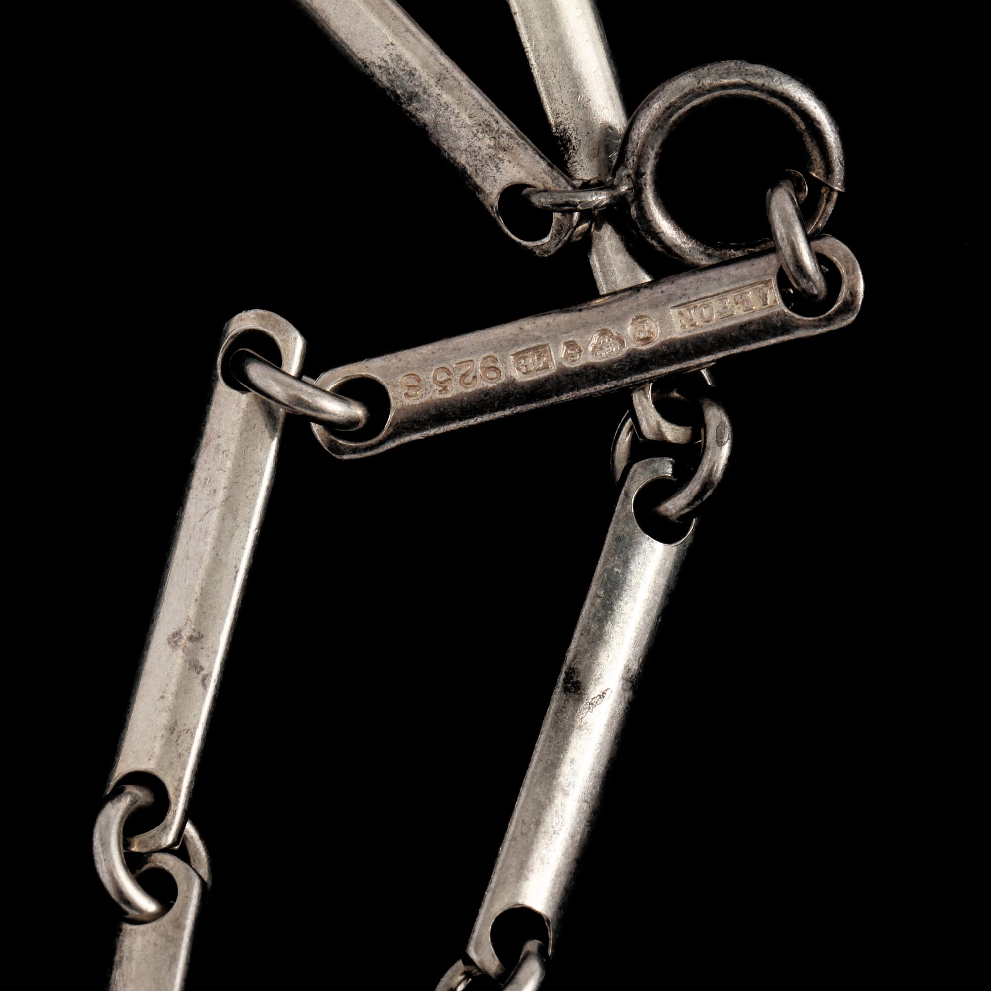 COLLIER, sterlingsilver, Alton, Falköping, 1974. Vikt 60 g.