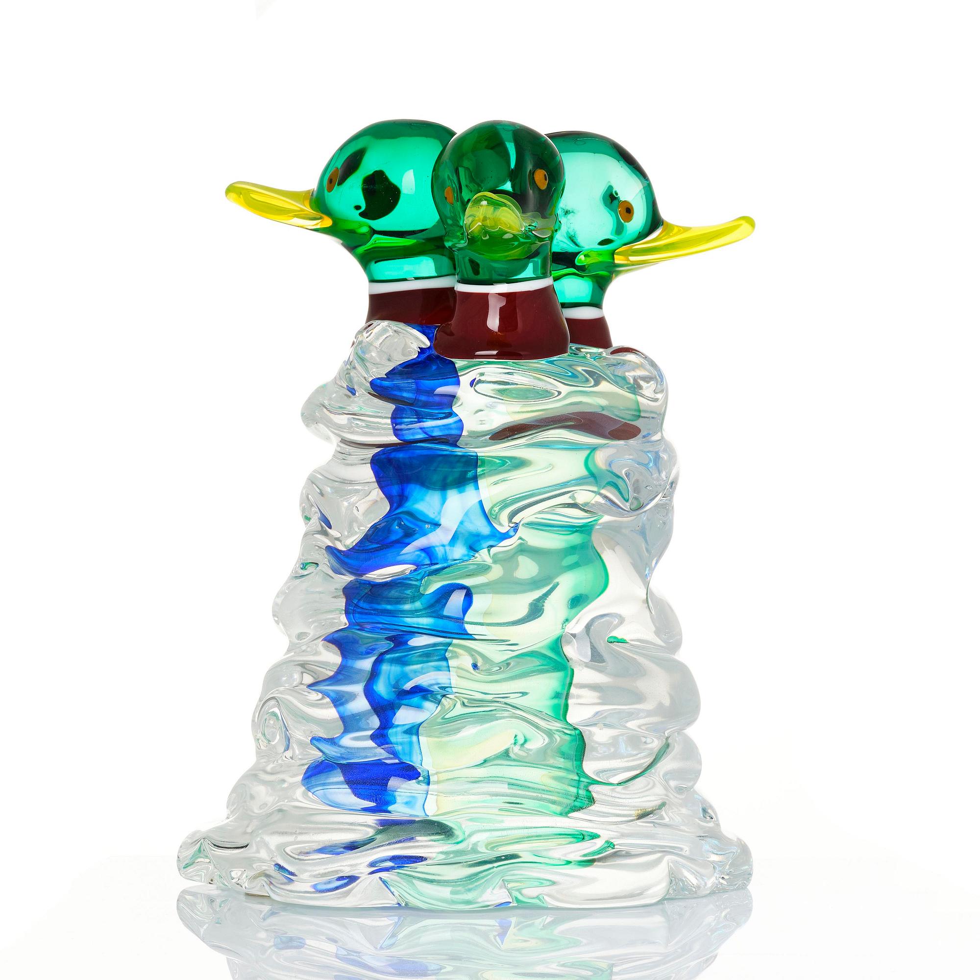 Ernst Billgren, skulptur, "Frusna vänner", Berengo Studio, Murano, Italien, 1999.