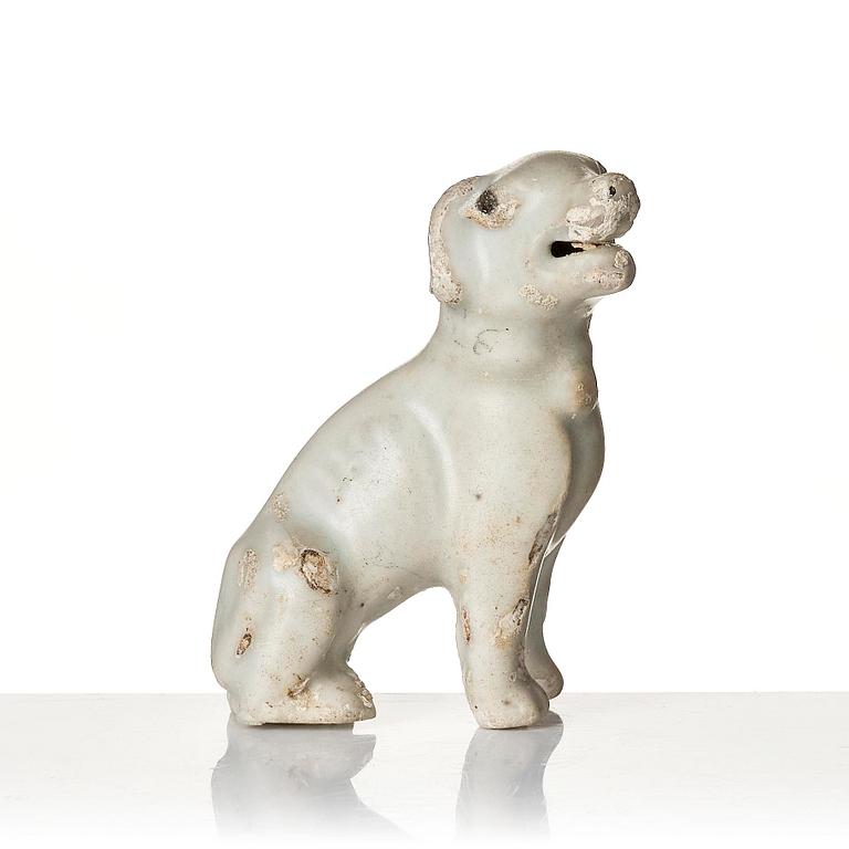 A group of porcelain animal figurines, Qing dynasty, 18th century.