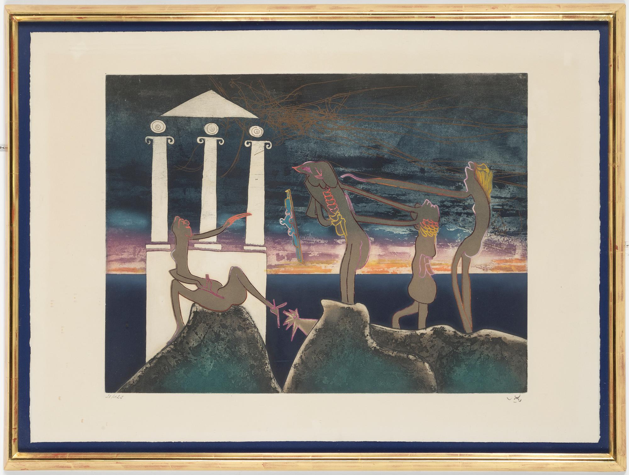 ROBERTO MATTA, a colour lithograph, signed and numbered 21/125.