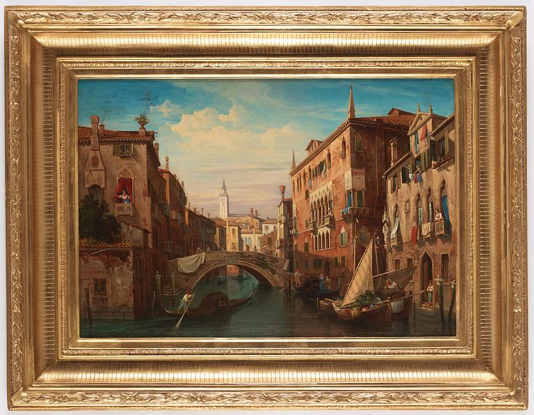 Gustaf Wilhelm Palm, ”Vue af Canale e Palazzo Osmarino i Venedig".