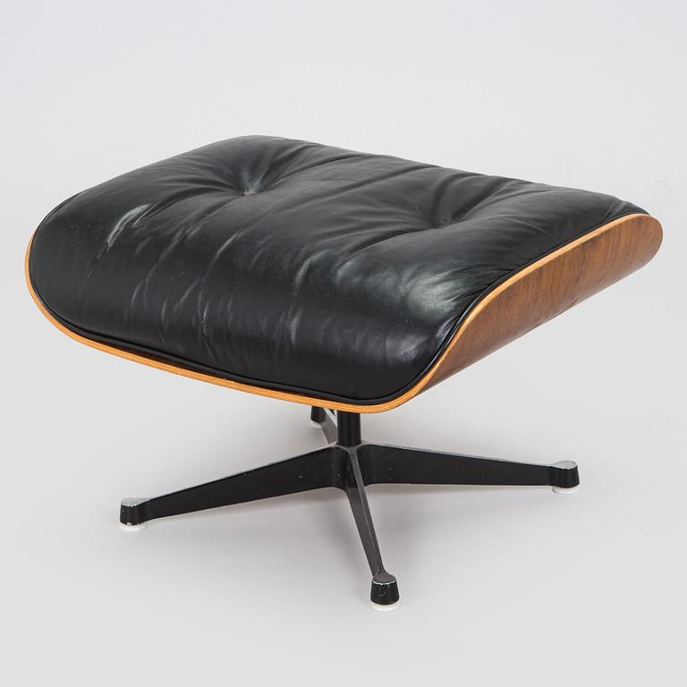 Charles and Ray Eames, a 1960s 'Lounge chair' and stool for Herman Miller.