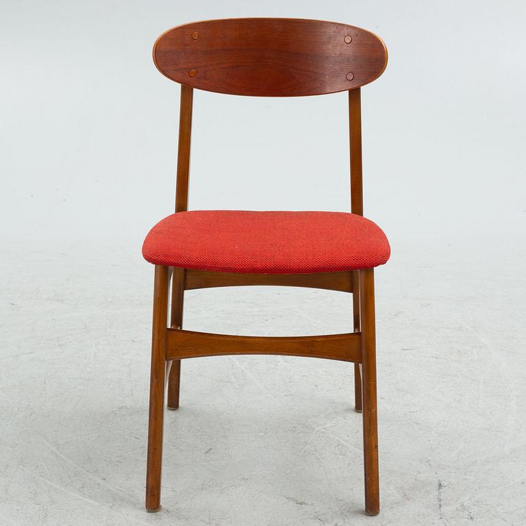 A set of four chairs, 1950's/60's.