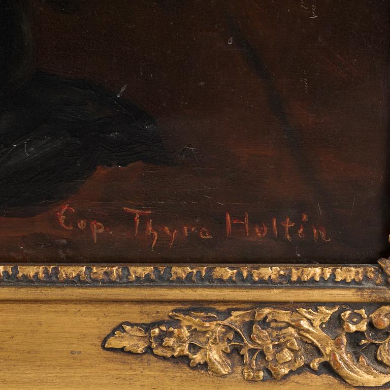 UNKNOWN ARTIST, 19th Century, oil on canvas, signed Cop Thyra Hultin.