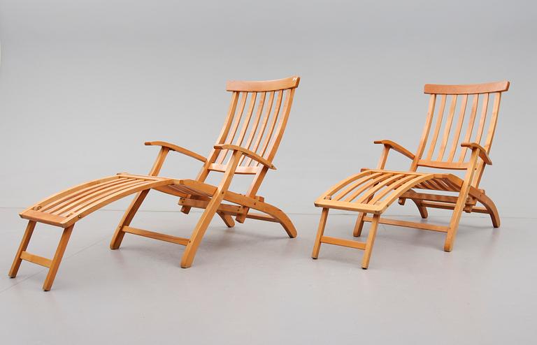 DÄCKSTOLAR, 1 par, Brogrens, 1900-/2000-tal.