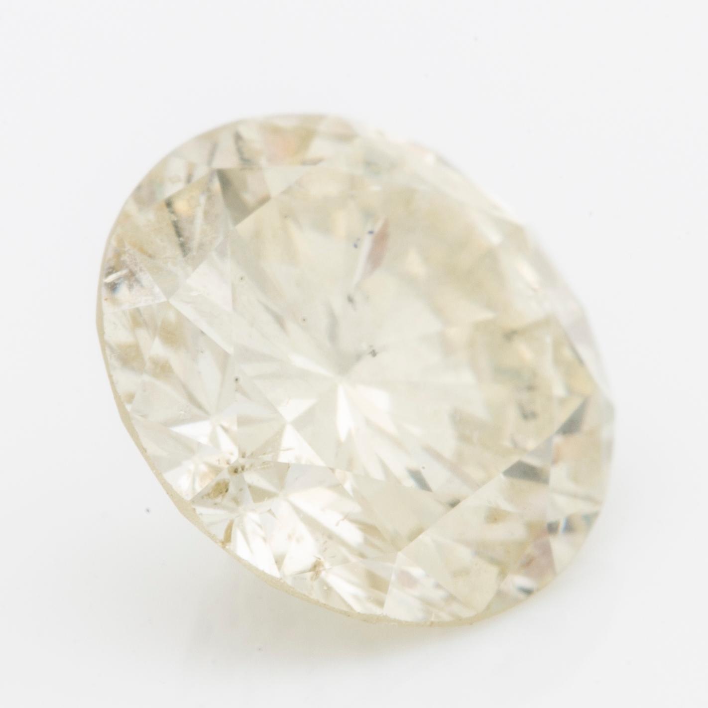 BRILJANT, lös sten, ca 2,5 ct, ca ca M-N, P1.